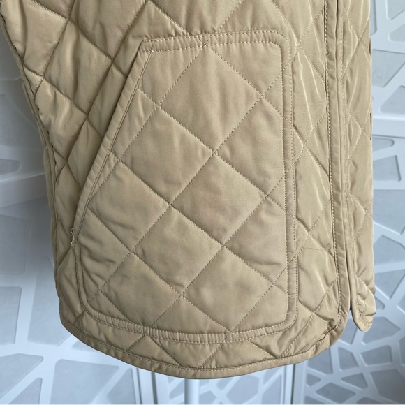 Vintage Women's Equestrian Themed Light Puffer Vest Tan Size L Large VGUC - Picture 12 of 14